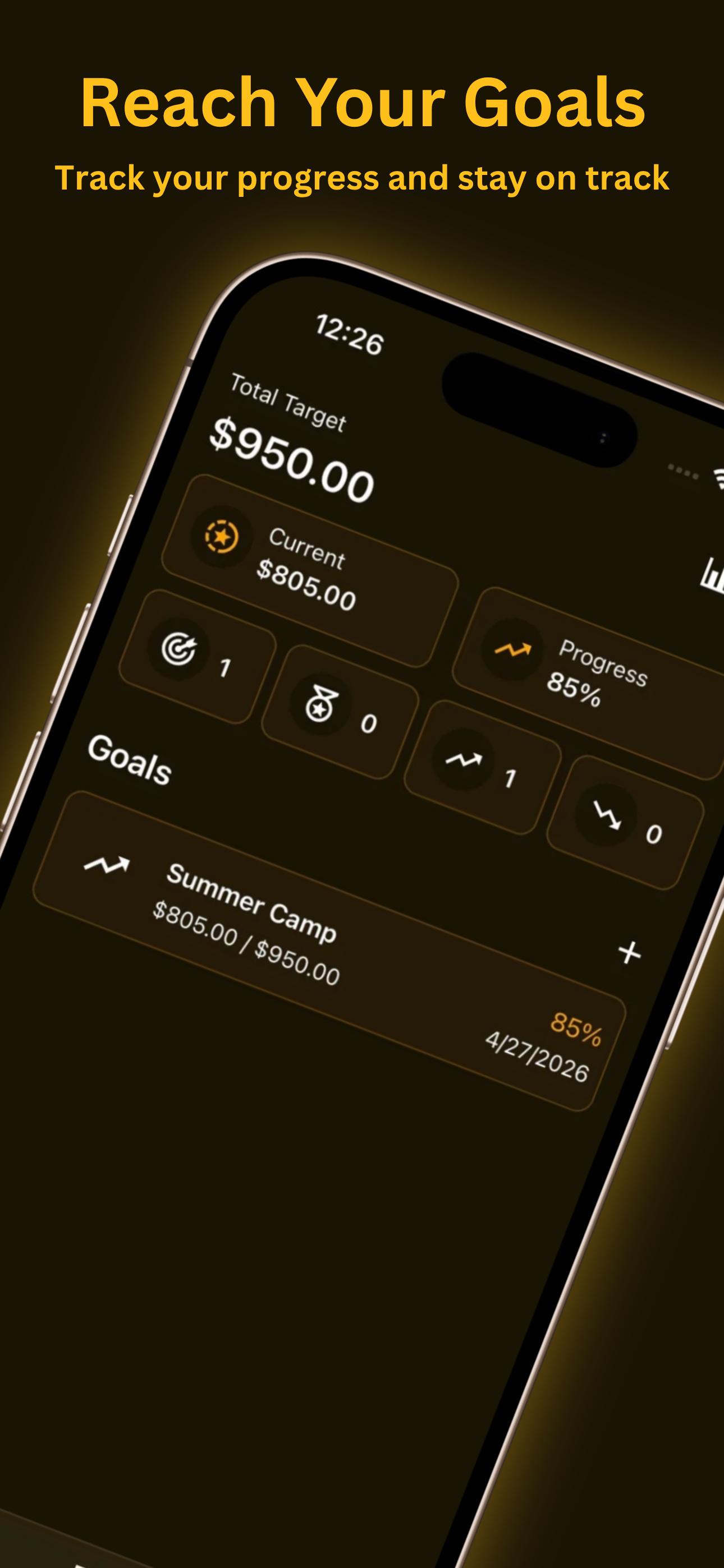 Wallety savings goals